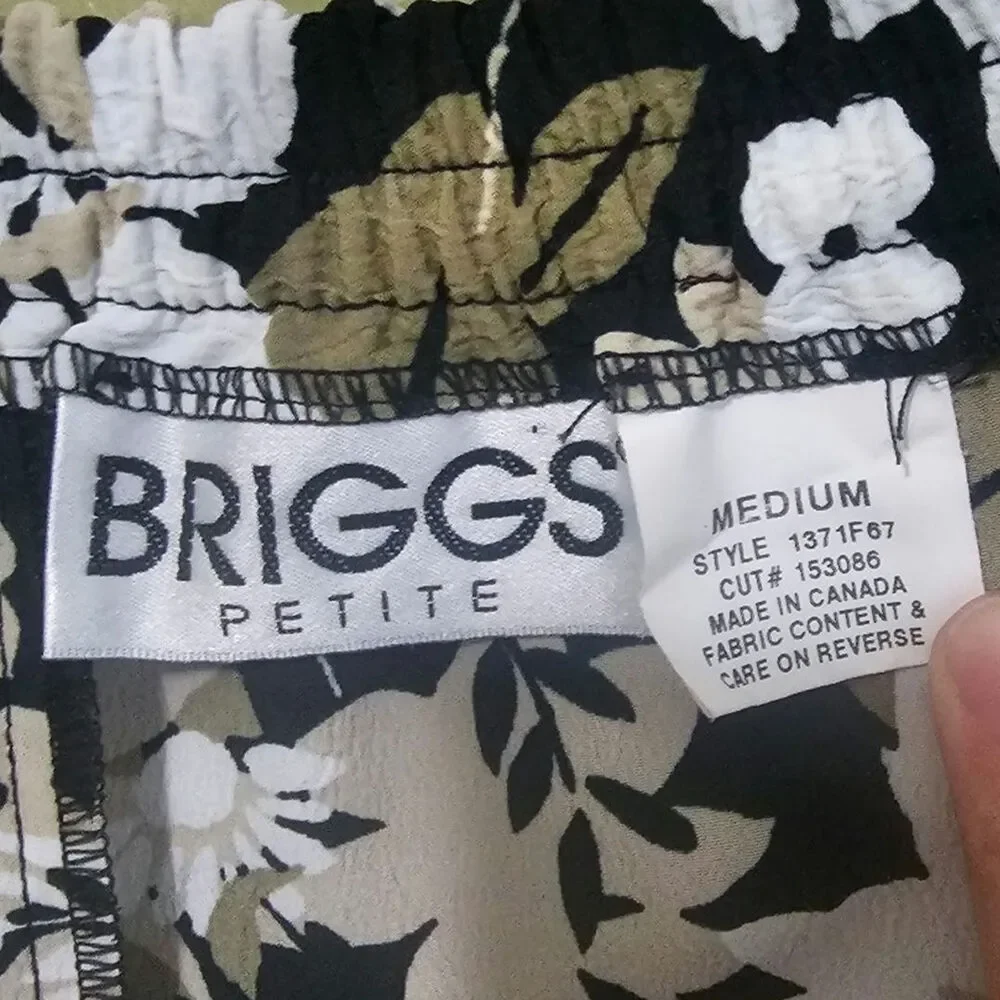 Briggs Vintage Midi Skirt Women's Size MP Floral Boho Office Casual Artsy Party